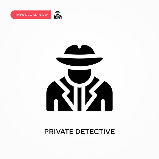 Икона частного детектива. - Да. Современная, простая векторная иллюстрация для веб-сайта или мобильного приложения - Вектор,изображение