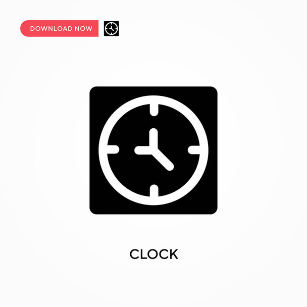 時計のベクトルアイコン。そうだ。ウェブサイトやモバイルアプリのための現代的でシンプルなフラットベクトルイラスト - ベクター画像
