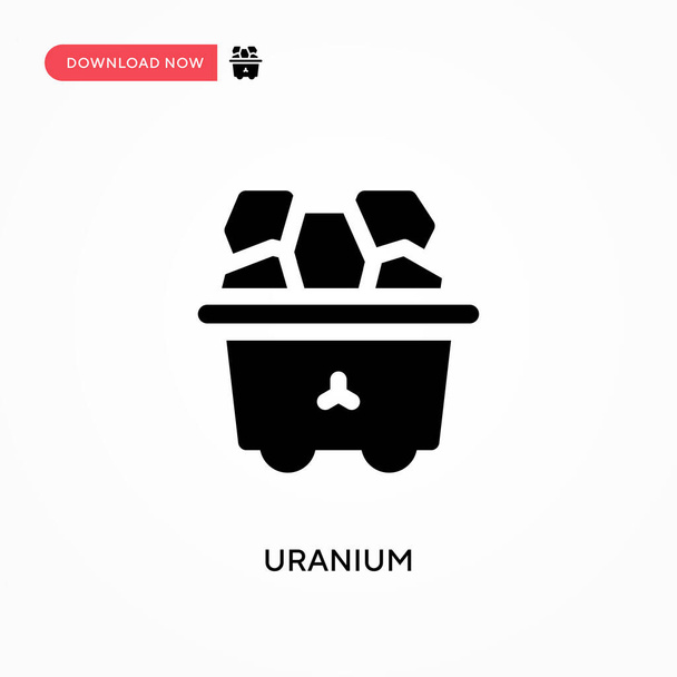 Ikona wektora uranu. - Tak. Nowoczesna, prosta płaska ilustracja wektorowa dla strony internetowej lub aplikacji mobilnej - Wektor, obraz