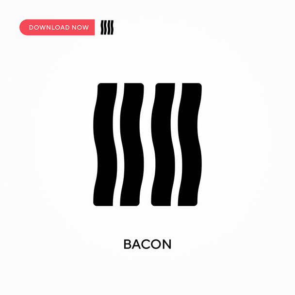 Bacon-Vektorsymbol. . Moderne, einfache flache Vektordarstellung für Website oder mobile App - Vektor, Bild