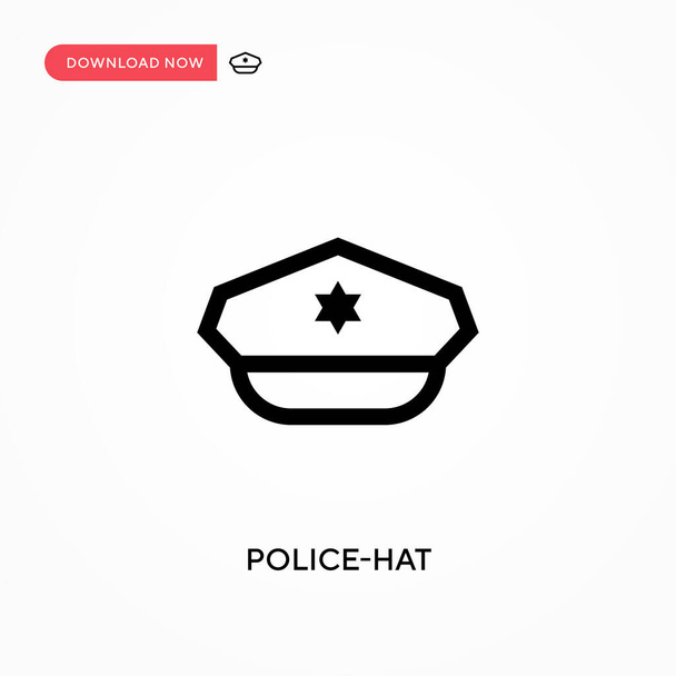 Icono de vector de sombrero de policía. .. Moderno, simple ilustración de vector plano para el sitio web o aplicación móvil - Vector, imagen
