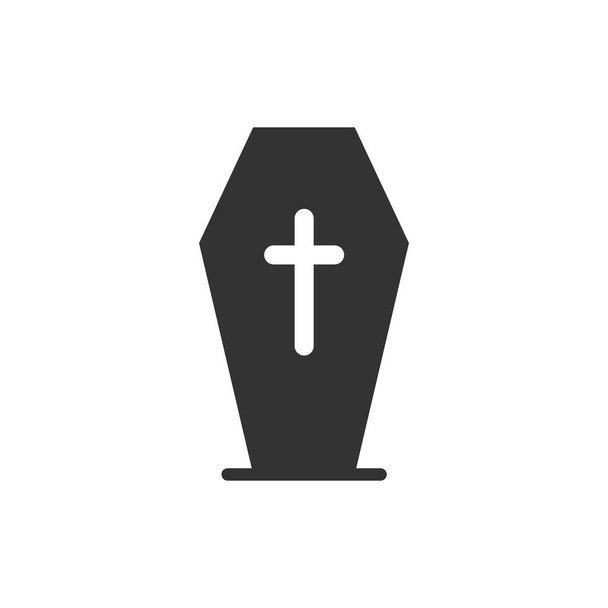 Coffin icon. Halloween symbol modern, simple, vector, icon for website design, mobile app, ui. Vector Illustration - Vector, Image