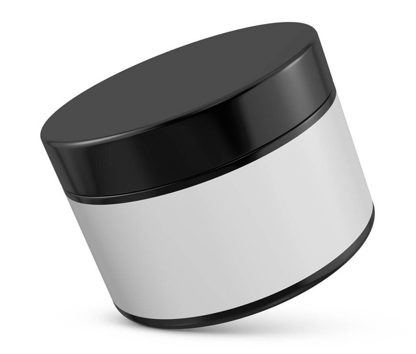 Realistic 3D Jar Mock Up Template on White Background.3D Rendering,3D Illustration.Copy Space - Foto, imagen
