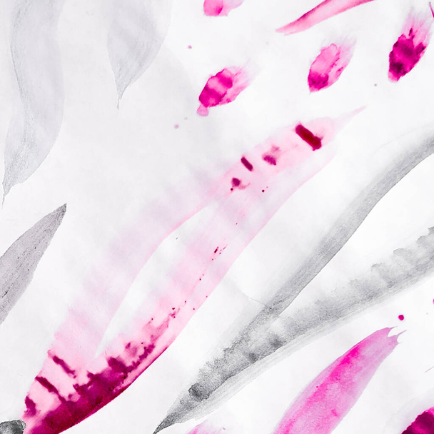 Sketch Paint. Ocean Composition. Purple Artistic Layout with Folk Stroke. Plum and Grey Folk Print. Gray Sketch Paint. Abstract Organic Wallpaper. - Фото, зображення
