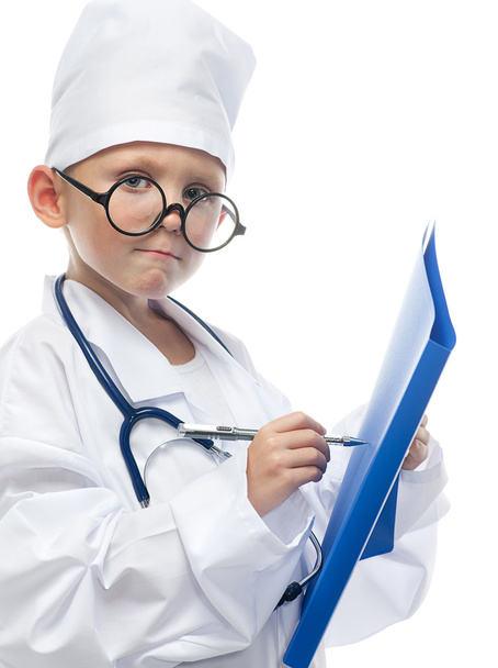 Cute future doctor boy - Zdjęcie, obraz