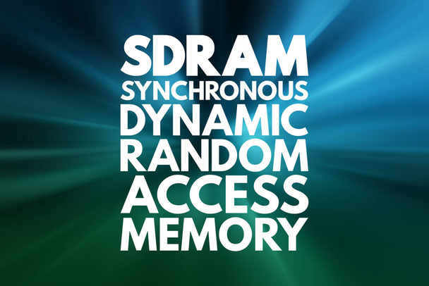 SDRAM - Synchronous Dynamic Random-Access Memory acronimo, concetto di tecnologia di sfondo - Foto, immagini