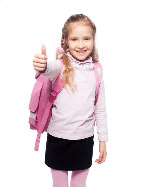 Child with schoolbag - Foto, afbeelding