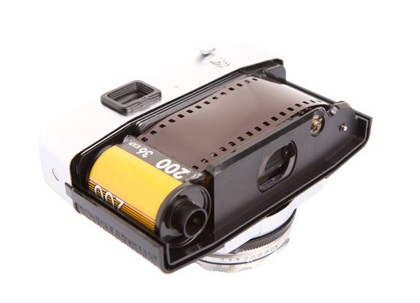 alte Kamera und Filmkassette - Foto, Bild