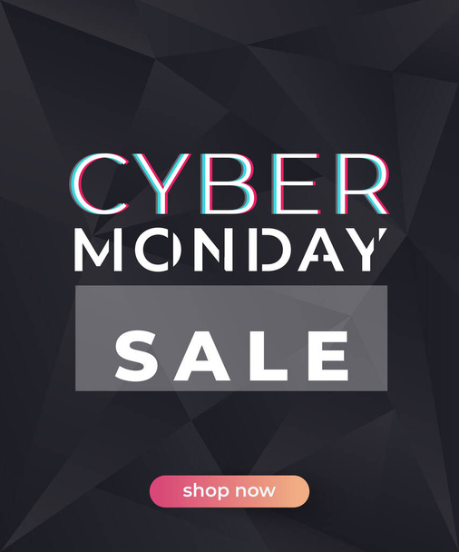 Cyber monday sale banner for web - Вектор,изображение
