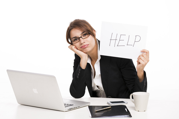 Business woman asking for help - Фото, зображення
