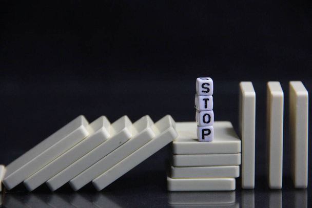 dominós brancos e risco - Foto, Imagem