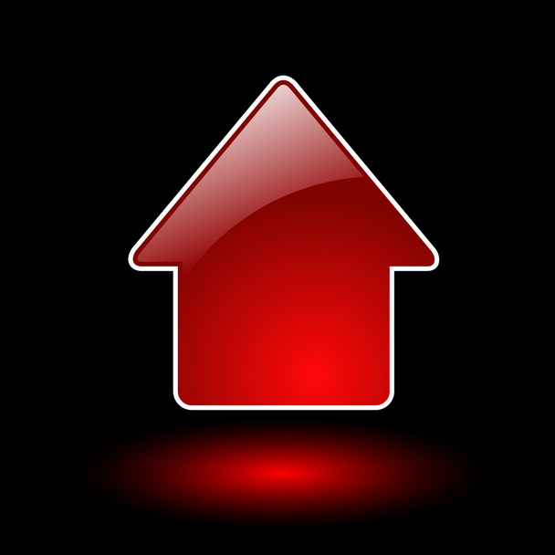 rode knop - Vector, afbeelding