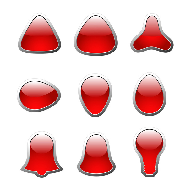 Red buttons - Vector, imagen