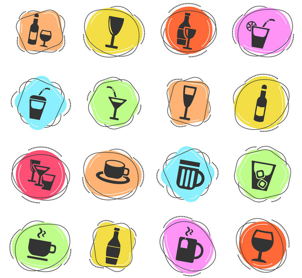 glasses web icons for user interface design - Vector, Image