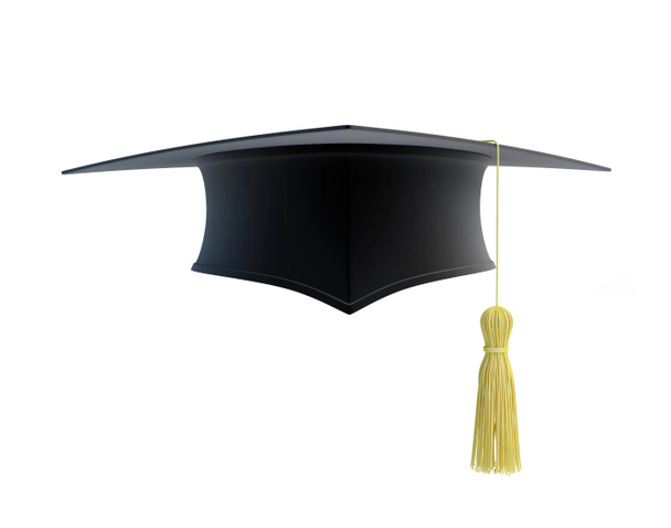 Graduation cap isolated on a white background - Photo, Image