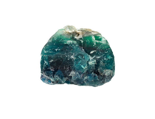 Piedra natural - gema de Apatita verde azul sobre fondo - Foto, Imagen