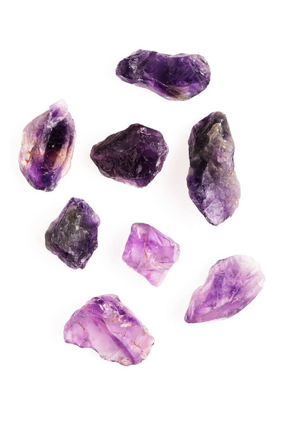 Fragment of amethyst minerals on background - Photo, Image
