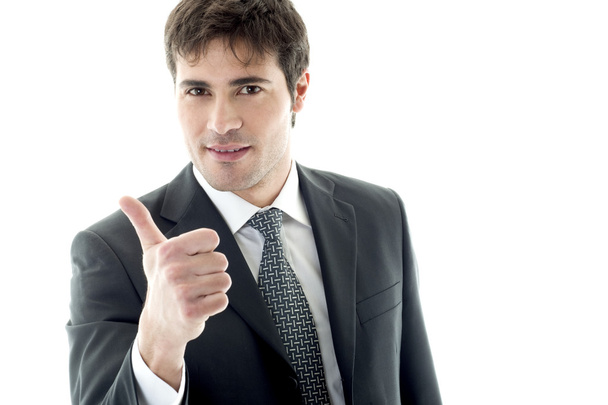 Businessman with thumb up - Photo, image