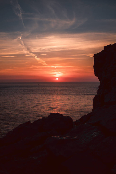 Zachód słońca w Capo Caccia, Sardynia, Włochy - Zdjęcie, obraz