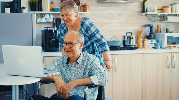 Smiling senior couple on video call - Photo, Image