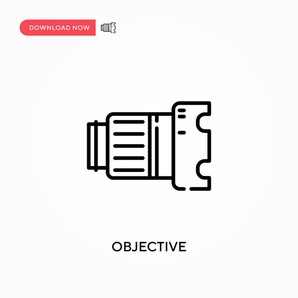 Objective Simple vector icon. Modern, simple flat vector illustration for web site or mobile app - Vector, Image