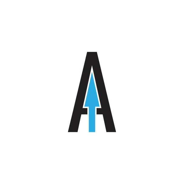 Буква зі стрілочкою вгору вектор дизайну логотипу
 - Вектор, зображення
