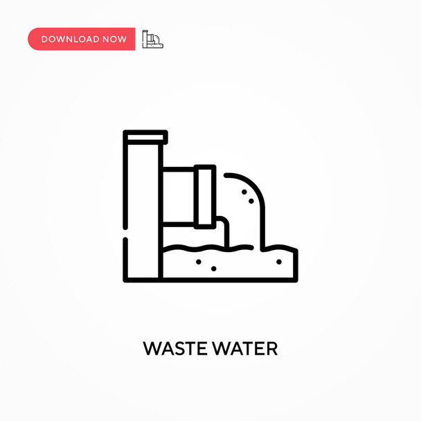 Odpadní voda Jednoduchá ikona vektoru. Moderní, jednoduchá plochá vektorová ilustrace pro webové stránky nebo mobilní aplikace - Vektor, obrázek