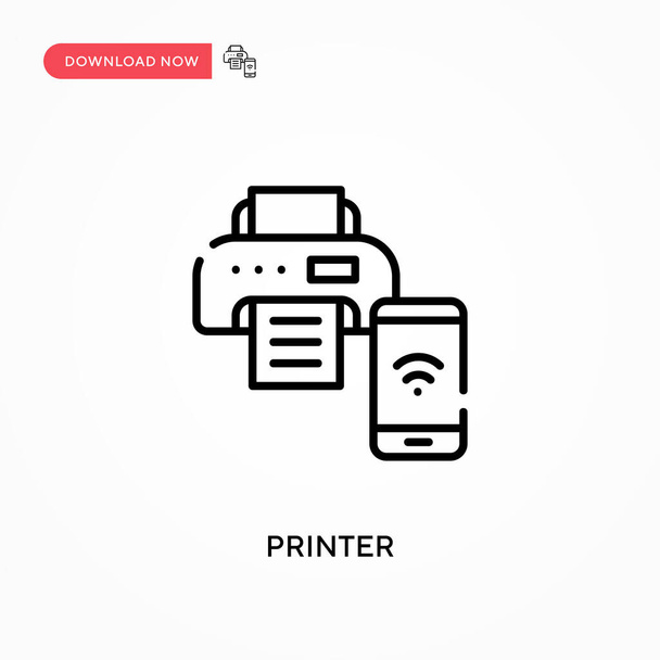 Значок Простой вектор принтера. Современная, простая векторная иллюстрация для веб-сайта или мобильного приложения - Вектор,изображение