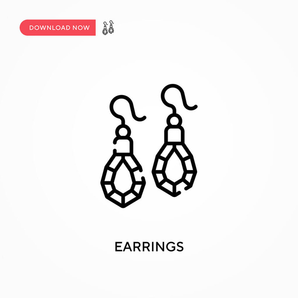 Earrings Simple vector icon. Modern, simple flat vector illustration for web site or mobile app - Vector, Image