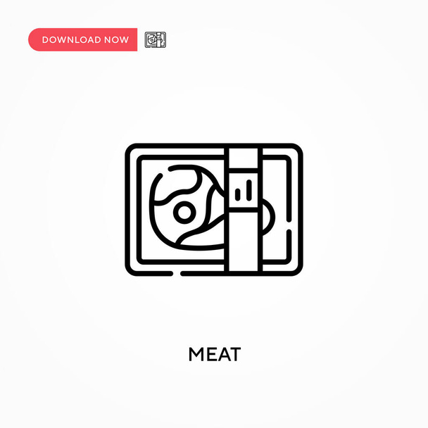 Meat Simple vector icon. Modern, simple flat vector illustration for web site or mobile app - Vector, Image