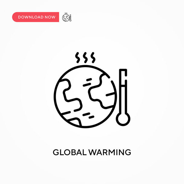 Réchauffement climatique Simple icône vectorielle. Illustration vectorielle plate moderne et simple pour site Web ou application mobile - Vecteur, image