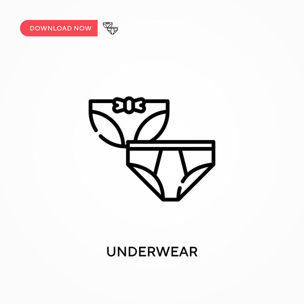 Underwear Simple vector icon. Modern, simple flat vector illustration for web site or mobile app - Vector, Image