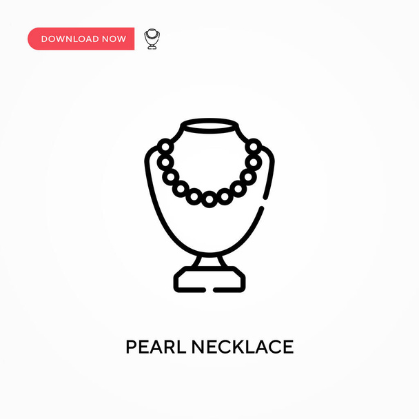 Collar de perlas Icono vector simple. Moderno, simple ilustración de vector plano para el sitio web o aplicación móvil - Vector, Imagen