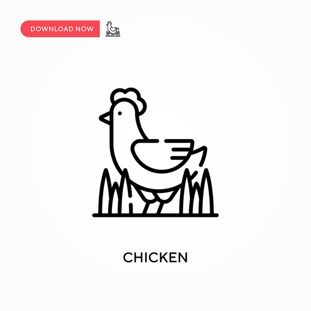 Kurczak Prosta ikona wektora. Nowoczesna, prosta płaska ilustracja wektorowa dla strony internetowej lub aplikacji mobilnej - Wektor, obraz