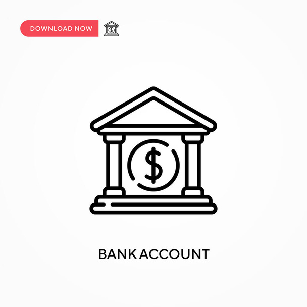 Banka hesabı Basit vektör simgesi. Web sitesi veya mobil uygulama için modern, basit düz vektör çizimi - Vektör, Görsel