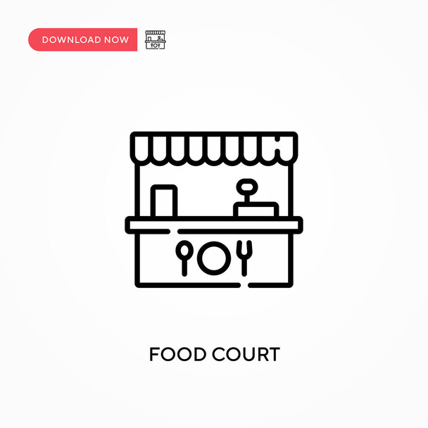 Food court Simple vector icon. Modern, simple flat vector illustration for web site or mobile app - Vector, Image