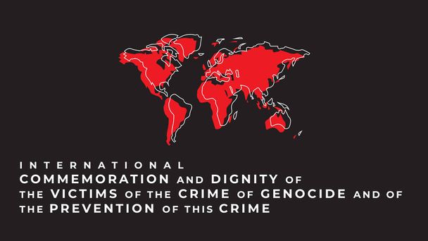 Internationaler Tag des Gedenkens und der Würde der Opfer des Völkermordes und der Verhütung dieses Verbrechens. Vektorillustration - Vektor, Bild