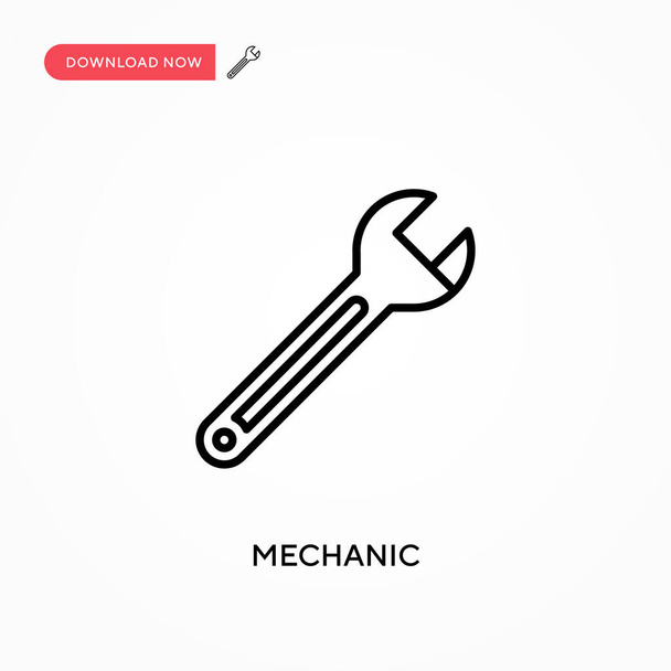 Mechanik Einfaches Vektor-Symbol. Moderne, einfache flache Vektordarstellung für Website oder mobile App - Vektor, Bild