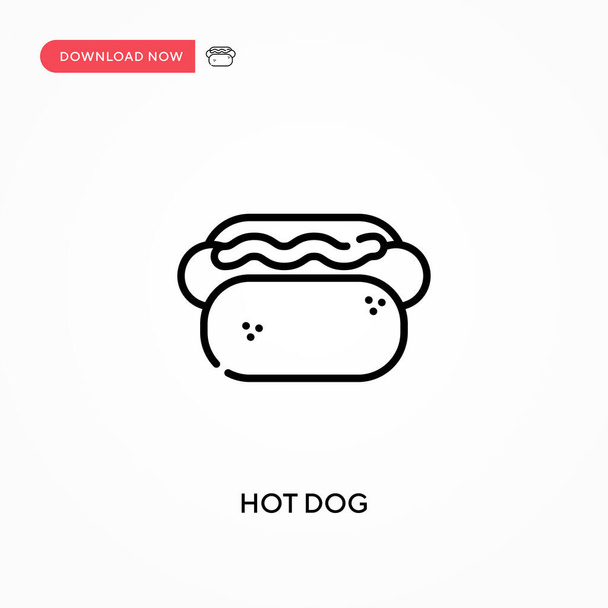 Cachorro quente Ícone vetorial simples. ilustração vetorial plana moderna e simples para web site ou aplicativo móvel - Vetor, Imagem