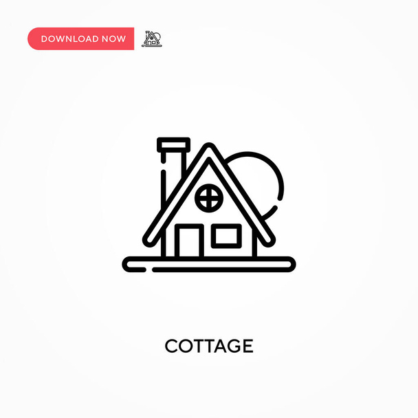 Cottage Icono de vector simple. Moderno, simple ilustración de vector plano para el sitio web o aplicación móvil - Vector, Imagen