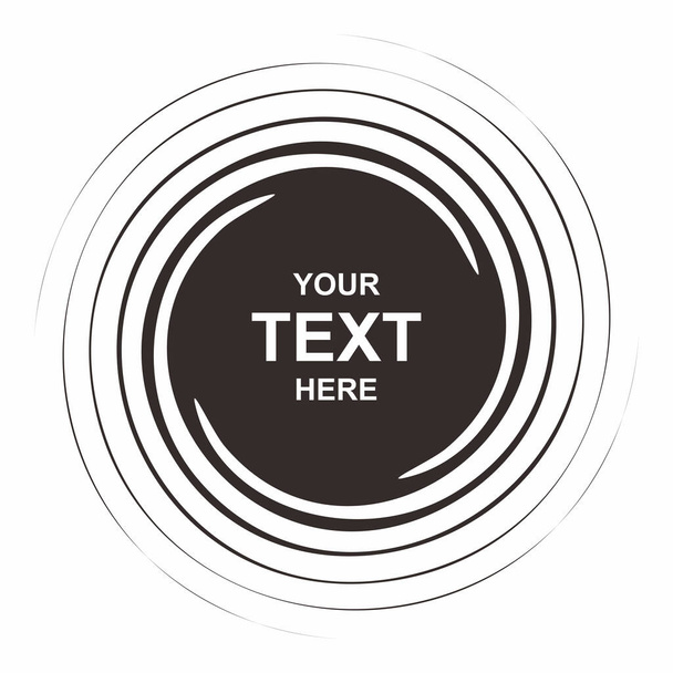 Абстрактний гранжевий порожній круглий дизайн ілюстрації, пензлик чорного кола для тексту Векторний шаблон
 - Вектор, зображення