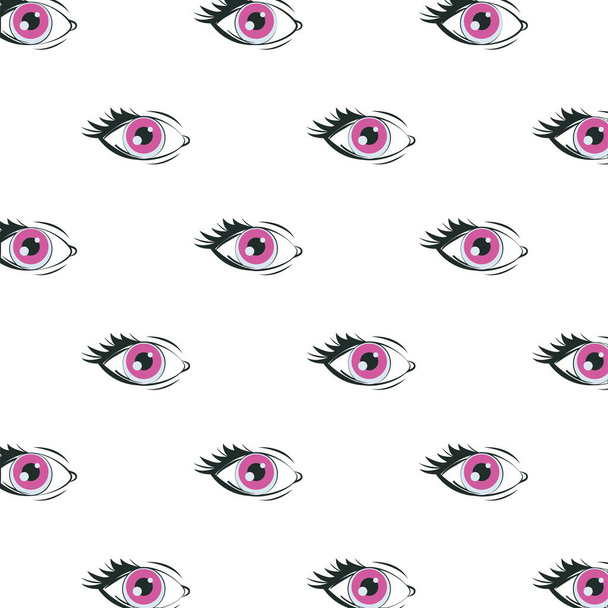 ogen menselijk blauw pop art stijl patroon - Vector, afbeelding