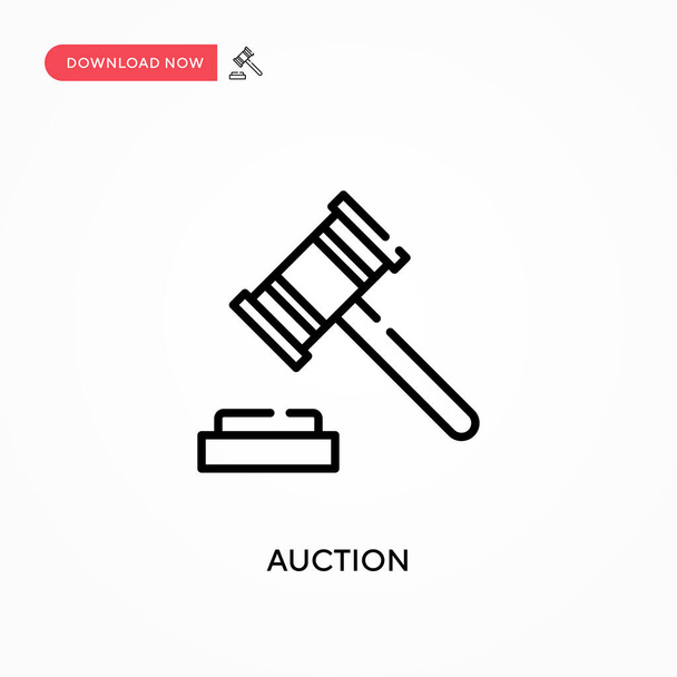 Auction Icône vectorielle simple. Illustration vectorielle plate moderne et simple pour site Web ou application mobile - Vecteur, image
