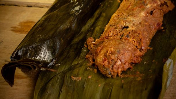 pepes ikan o pepes de pescado es uno de tipo cocina tradicional de Java, Milkfish Pepes - Foto, Imagen