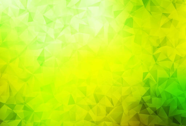 Lichtgroen, gele vector polygon abstracte lay-out. Elegante heldere veelhoekige illustratie met verloop. Patroon voor de achtergrond van een merkboek. - Vector, afbeelding