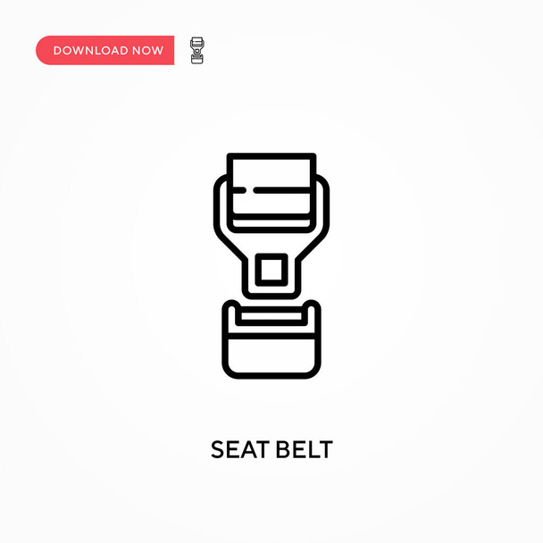 Seat belt Simple vector icon. Modern, simple flat vector illustration for web site or mobile app - Vektor, obrázek
