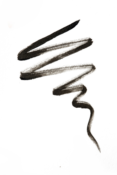 Acidente vascular cerebral delineador preto isolado em branco - Foto, Imagem