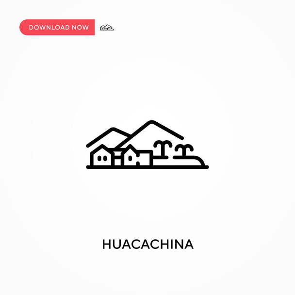Huacachina Απλή διανυσματική εικόνα. Σύγχρονη, απλή επίπεδη διανυσματική απεικόνιση για web site ή mobile app - Διάνυσμα, εικόνα