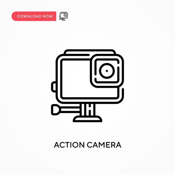 Akció kamera Egyszerű vektor ikon. Modern, egyszerű lapos vektor illusztráció weboldalhoz vagy mobil alkalmazáshoz - Vektor, kép