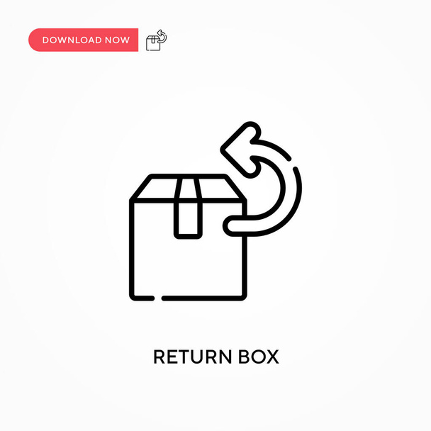 Caja de retorno Icono de vector simple. Moderno, simple ilustración de vector plano para el sitio web o aplicación móvil - Vector, imagen